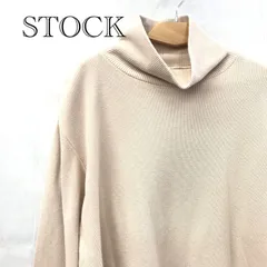 STOCK ストック タートルネック カットソー ニット プルオーバー トップス コットン100％ 日本製 L アイボリー メンズ ファッション