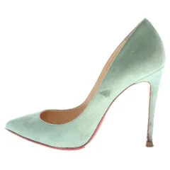 CHRISTIAN LOUBOUTIN (クリスチャンルブタン) ポインテッドトゥ スウェードレザー ヒール パンプス ブルー レディース