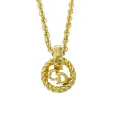 【中古】Christian Dior クリスチャンディオール GP CDロゴ ツイスト サークル ネックレス レディース ゴールド 424328 ネックレス