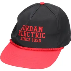 古着 90年代 A.J.M. JORDAN ELECTRIC ツートン アドバタイジング ベースボールキャップ フリーサイズ相当 ヴィンテージ/gaa006116