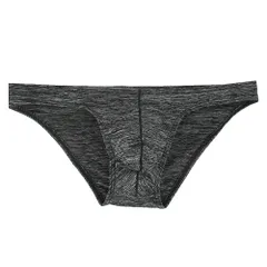 ブリーフ ショーツ メンズ ビキニブリーフ ローライズ シンプル 杢柄 セクシー サラサラ ストレッチ 立体縫製 薄手 スポーツ 黒  紫 紫 緑 青 M-3L ms-002