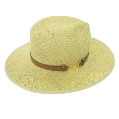 グッチ GUCCI 美品 ストローハット エフェクトハット ホースビット 麦わら帽子 イタリア製 L ベージュ系 ■U90のサムネイル