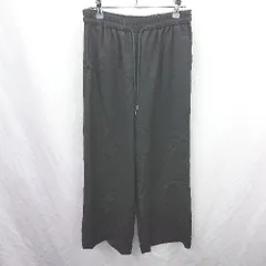 ◇ Θ イッツインターナショナル 無地系 ワイド イージースラックスパンツ サイズM ブラック系 レディース E  【1507160029784】