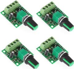 【在庫処分】Godrii 4個 PWM DCモータースピードコントローラー モーターの速度を調整する スピードスイッチ 1.8V 3V 5V 6V 12V 2A スピードコントロールスイッチ スピードコントロールノブ付き LEDディマー