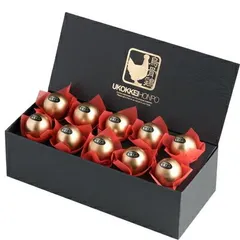 【10個入り】烏骨鶏本舗 烏骨鶏ゴールデンエッグ (味付燻製たまご) ギフト(お中元 お歳暮 敬老の日 お祝い 景品)のサムネイル