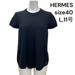 エルメスHERMES　レディース半袖ニット　ブラック　M 2025年最新】エルメス半袖ニットの人気アイテム - メルカリ