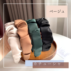 ＊新入荷＊カチューシャ☆可愛い髪飾り☆ヘアアクセサリー☆カーキ/ベージュ/ブラウン/ブラック/グリーン