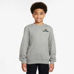 ナイキ キッズ 長袖 トレーナー 140-160cm 子供服 NIKE ジュニア スウェットシャツ クルーネック スポーツウェア トップス スポーティ  スエット プルオーバー  男の子 女の子 子ども フレンチテリー 服  /HJ2674-063