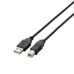 エレコム USBケーブル 【B】 USB2.0 (USB A オス to USB B オス) 1m ブラック U2C-BN10BK
