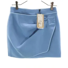 未使用 ヌメロ ヴェントゥーノ ウールブレンド ミニスカート 38 ブルーパープル N°21 レディース