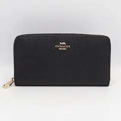 美品 コーチ レザー ブラック ゴールド金具 レディース長財布 KRH その他 2000000 NSK