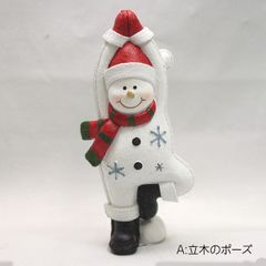 ヨガスノーマン A 立木のポーズ クリスマス オブジェ 置物 かわいい 新品
