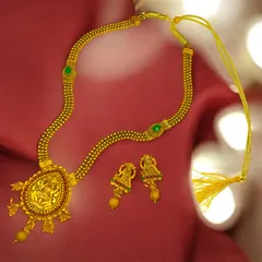 ラクシュミーの結び 南インド彩光ネックレス＆ピアス