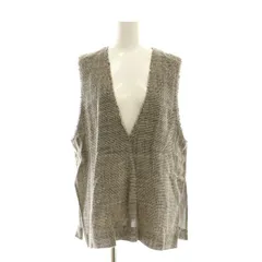 スピック&スパン Spick&Span 23SS リネンツイードベスト Vネック ベージュ /HK ■OS