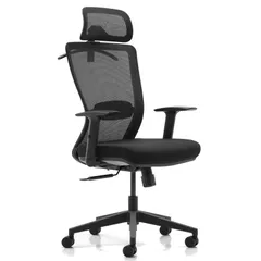 FLEXISPOT オフィスチェア デスクチェア OC3 多機能調節 ロッキング機能 3段階固定 2Dヘッドレスト付き アームレスト付き ランバーサポート付き メッシュ ウレタンフォーム コートラック付き 静音キャスター（ブラック（ウレタン））のサムネイル