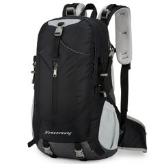 [Homunowang] 登山リュック 通学リュック 超軽量防水40Lアウトドアリュックサック 男女兼用 (レインカバー付き)