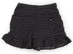  メゾピアノ mezzo piano ショートパンツ 130 女の子 モカ・チャコールグレー・ボーダー 子供服 ベビー服 キッズ（1346641）