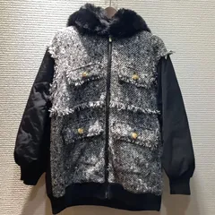 ✨美品✨ダイアグラムフリルレイヤードブルゾンネイビー36
