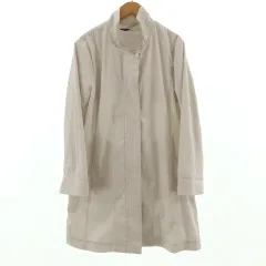 レイコヒラコ REIKO HIRAKO コート アウター スタンドカラー シンプル 薄手 コットン混 ベージュー 9R