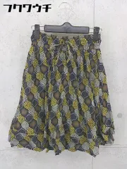 ◇ BEAMS BOY ビームスボーイ ウエストゴム 総柄 ミニ フレア スカート ブラック系 イエロー レディース 【中古】 【1102050000753】のサムネイル