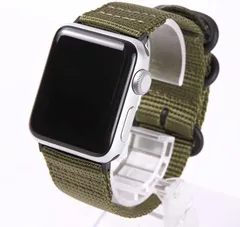 Airself 互換品 互換品 Apple Watch 対応ベルト 時計バンド アップルウォッチ交換ストラップ(グリーン(黒バックル),  38mm/40mm/41mm)