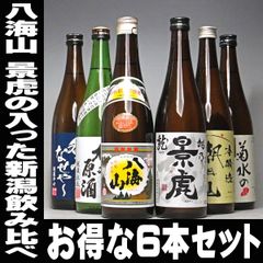 父の日 ギフト プレゼント 日本酒 新潟 日本酒 飲み比べセット 八海山 景虎 新潟銘酒 飲み比べ 720ml 6本セット 地元の銘酒 新潟 日本酒 飲み比べ ホワイトデー お酒 辛口 のし可能 日本酒 福袋 新潟 日本酒 定番酒