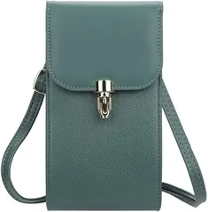 Amuself スマホポーチ ショルダーポーチ サコッシュ 携帯電話 カードケース 小銭入れ iphone レディース( グリーン)