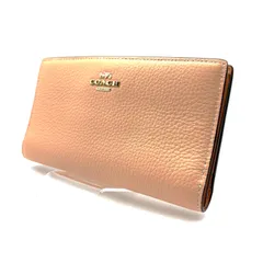 【 極美品 】COACH　コーチ　ロングウォレット　長財布　レザー　ピンクベージュ