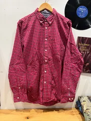 古着　チェックシャツ　TOMMY HILFIGER　red