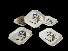 古伊万里　伊万里　菱形皿　菓子皿　富士山　蔵出し　江戸期　４客 古伊万里伊万里菱形皿菓子皿富士山蔵出し江戸期4客