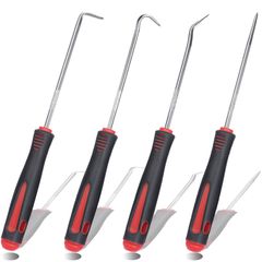 KOYMING Ｏリングオイルシールピックツールセット フックセット 【収納ケース付き】 オイルシールリムーバー ピックアップツール ピック&フックセット 4本組