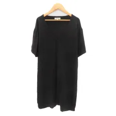 ロペピクニック ROPE Picnic ワンピース ひざ丈 半袖 Vネック 38 M 黒 ブラック /YK22