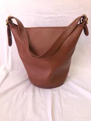 ●Old COACH　オールドコーチ　トートバッグ　バケツ型 　レザー ブラウン ヴィンテージ9085　美品●