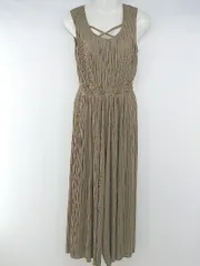 ◇ SPIRALGIRL スパイラルガール プリーツ オールインワン サイズF ブラウン レディース  【1207040001977】