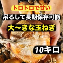 大〜きなBIG玉ねぎ‼️吊るして長期保存可能‼️10キロ‼️トロトロの甘い玉ねぎ