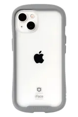 iFace Reflection iPhone 13 ケース クリア 強化ガラス (グレー)【アイフェイス アイフォン 13 カバー 透明 耐衝撃 米国MIL規格取得 ストラップホール付き】 [iPhone 13専用・グレー]