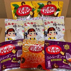 ミルキー焼いちゃった？　キットカット　ラムレーズン　バナナ　オレンジ
