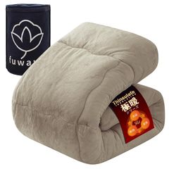 fuwawa 掛け布団 シングル 冬 シンサレート 掛け毛布 アルミシート入り4層構造 フランネル 軽くてあったか 高保温・断熱性 高機能中綿素材シンサート使用 従来商品よりも2倍の保温機能 静電気防止 抗菌防臭防ダニ加工 丸洗い 冬用 150×210cm グ