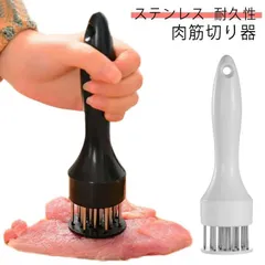新品! ミートテンダー 肉スジ切り器 ミートテンダライザー 肉筋切り器 肉筋切り機 ハンドル付き ステンレス製 肉筋切り ふわから 肉すじ切り 肉たたき 錆びにくい ステンレス 食洗機対応 kkkdwy