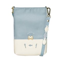 ☆ ブルー ☆ ショルダーストラップ付きスマホポーチ sakana to neko スマホショルダーバッグ レディース スマホポーチ ショルダー スマホポシェット スマホ ショルダーバッグ 可愛い ミニショルダーバッグ 縦 斜めがけ おしゃれ 大人 かわいい