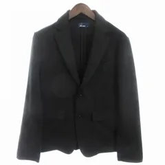 フレッドペリー FRED PERRY テーラードジャケット ジャージ シングル 2B 月桂樹 ロゴ 刺しゅう ブラック 黒 S ■SM3のサムネイル