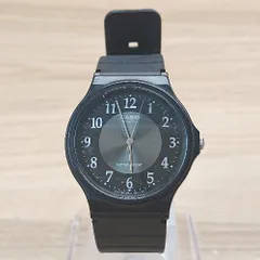 ◇ CASIO カシオ 動作未確認 3針 クォーツ式 ラバーベルト ロゴ 腕時計 ウォッチ ブラック 表記なし メンズ E  【1307210028077】