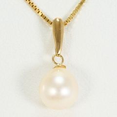 K18YG　ネックレス　necklace　パール（真珠）　総重量約2.4g　約40cm