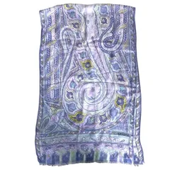 ETRO エトロ スカーフ ストール ショール アクセサリー 小物 ペイズリー柄 シースルー 総柄 シルク パープル マルチカラー