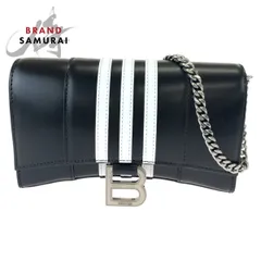 ✨美品✨バレンシアガ　グラフィティ　チェーンウォレット　ショルダー　レザー　黒 BALENCIAGA - バレンシアガ BALENCIAGA アワーグラス 656050 B