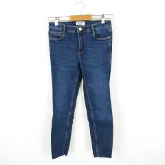 ザラ トラファルック ZARA Trafaluc スキニーデニムパンツ ジーンズ クロップド ストレッチ 紺 38 *A165