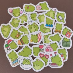 【商品番号SC】　カエルのフレークシール　両生類　蛙　シール