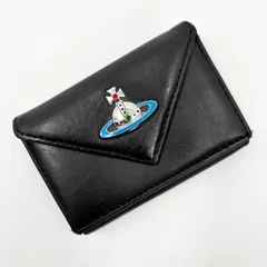 ヴィヴィアンウエストウッド 三つ折り財布 コンパクトウォレット ミニ財布 オーブ ブラック レザー