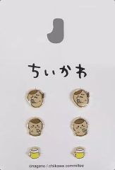 [Used] Accessories (non-metallic) Kurimanju Earrings 6-piece set "Chiikawa Something Small and Cute x Shimamura"