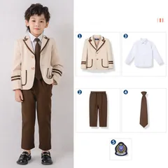 5点セット 子供スーツ 学生服 フォーマル ブレザー キッズ  男の子 発表会 入学式 入園式  七五三 結婚式 卒園式 卒業式100 110 120 130 140 150cm
